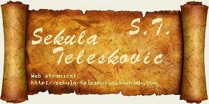 Sekula Telesković vizit kartica